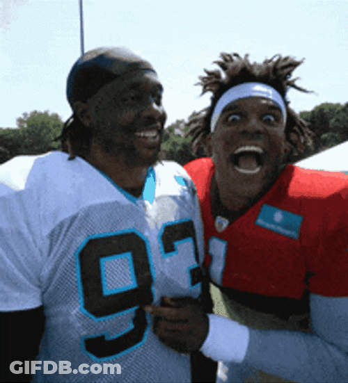 Cam Newton Playful Wacky Face GIF