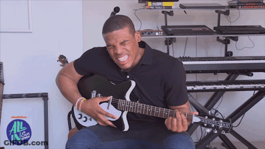 Cam Newton Playing Guitar GIF