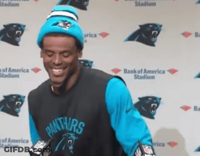 Cam Newton Prescon Big Grin GIF