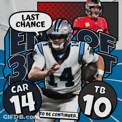 Cam Newton Running With Football GIF
