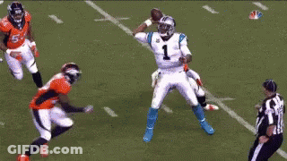 Cam Newton Throwing Pass GIF