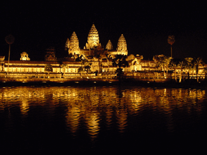 Cambodia Angkor Wat At Night GIF