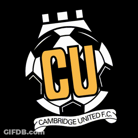 Cambridge United FC Logo With Soccer Ball GIF