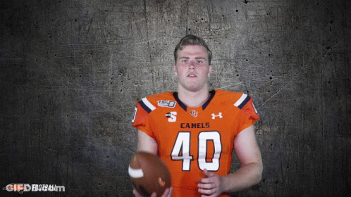 Camel Football Player Holding Ball GIF