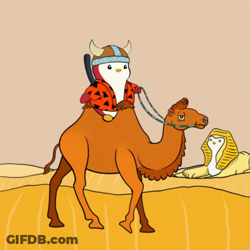 Camel Head Against Blue Sky GIF