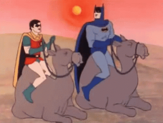 Camel Ride Batman Robin GIF