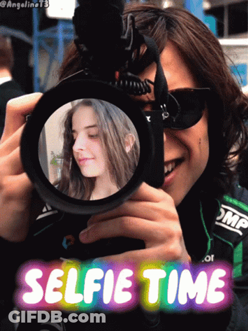 Camera Selfie Time Blinking Women Pics GIF