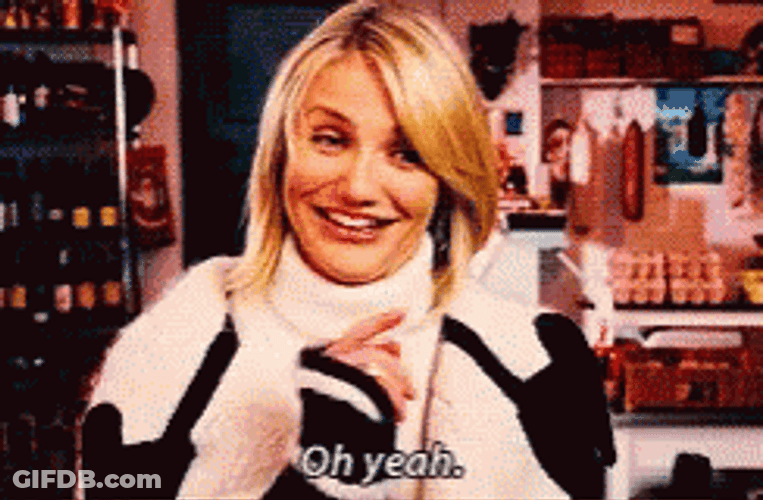 Cameron Diaz Oh Yeah Drink GIF