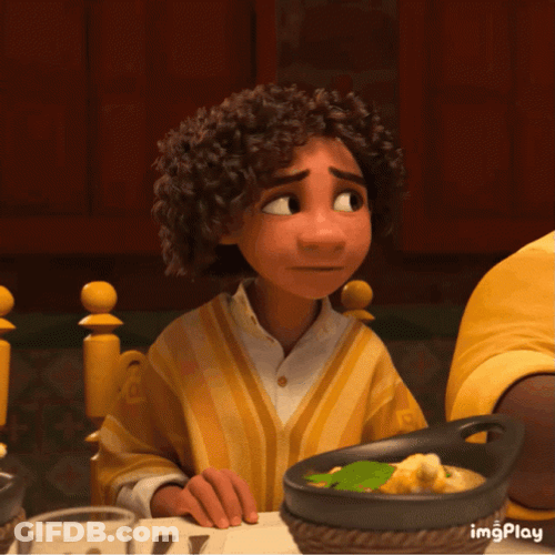 Camilo Encanto Dinner Nervous Smile GIF
