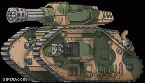 Camouflaged Tank With Cannon GIF