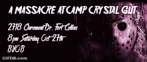 Camp Crystal Gut Massacre Poster GIF