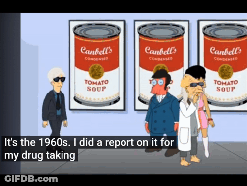 Campbell's Tomato Soup Can On Display GIF