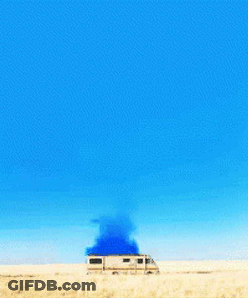 Camper Vehicle With Blue Smoke GIF