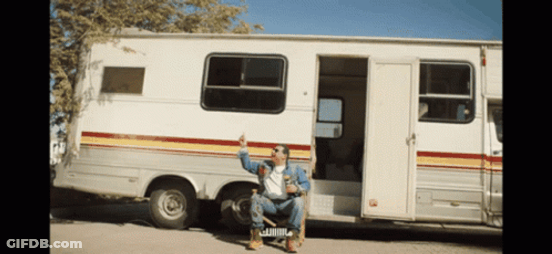 Camper Vibing Inside The Trailer GIF