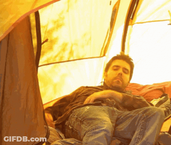 Camping Sucks Waking Up Bad Mood GIF