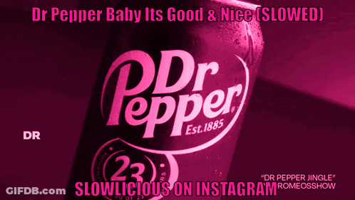 Can Of Dr Pepper On Pink Background GIF