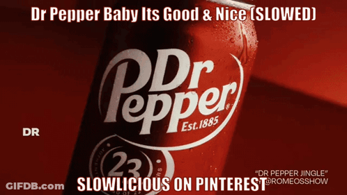 Can Of Dr Pepper On Red Background GIF