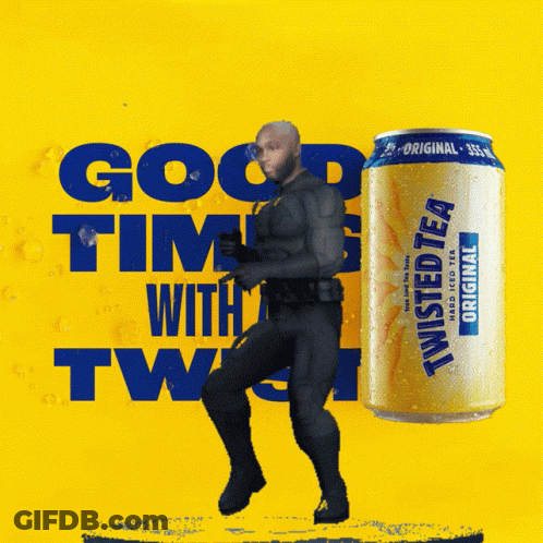 Can Of Twisted Tea Next To Man GIF