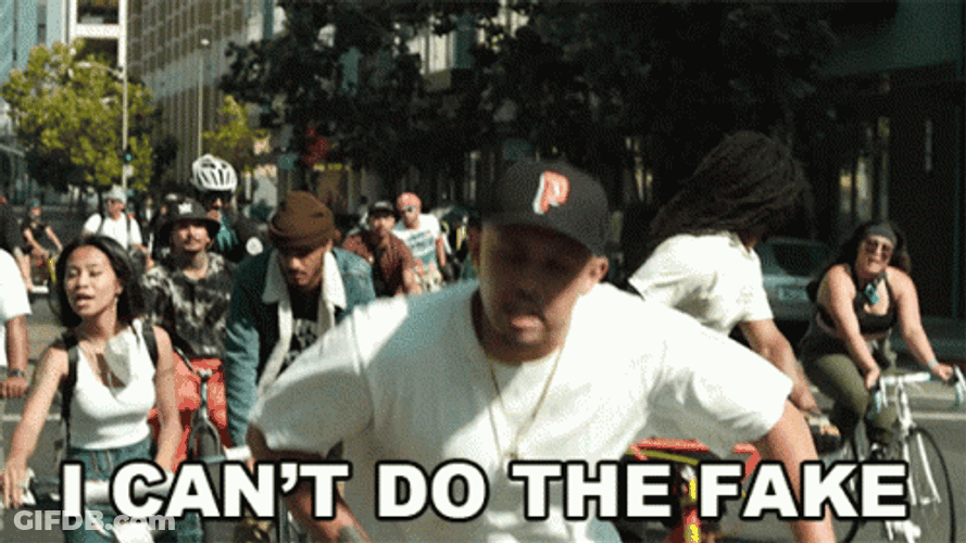 Can't Do The Fake When Keeping It Real Goes Wrong GIF