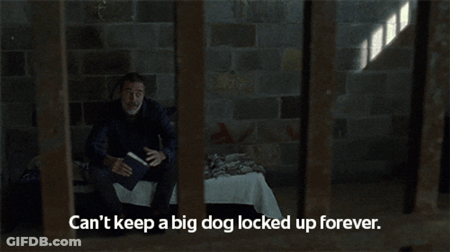 Can't Keep Big Dog Locked Up Forever GIF