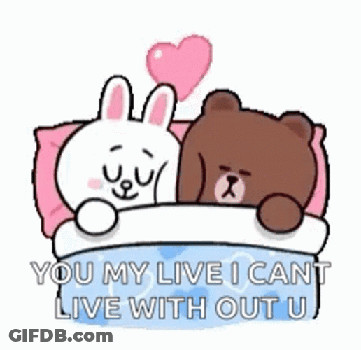 Can't Live Without You Brown Cony GIF