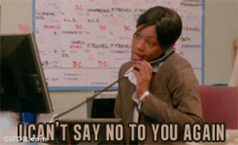 Can't Say No So I'll Hang Up Phone GIF