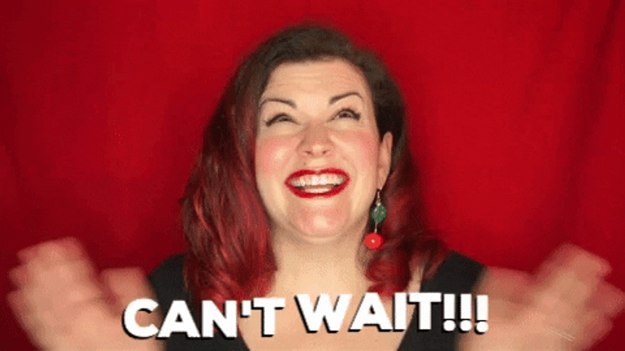 Can't Wait Red Hair Lady GIF
