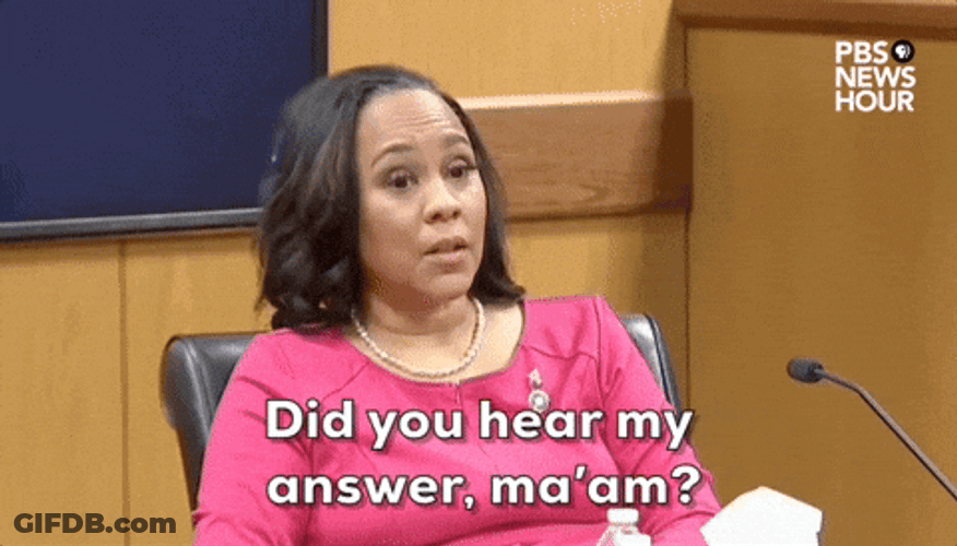 Can You Hear Me Now Fani Willis Answer GIF