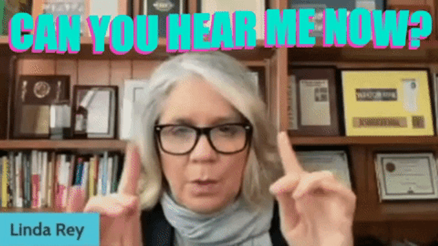 Can You Hear Me Now Linda Video Call GIF