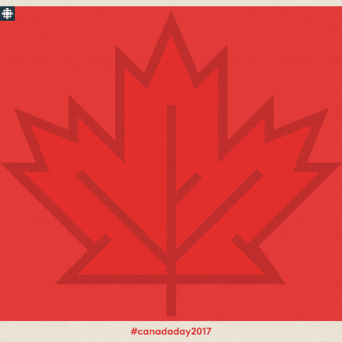 Canada Day Maple Leaf Edges Forming Digital Art GIF