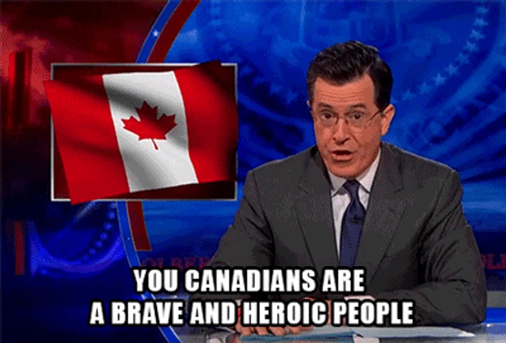 Canada Day Stephen Colbert Canadian Flag GIF