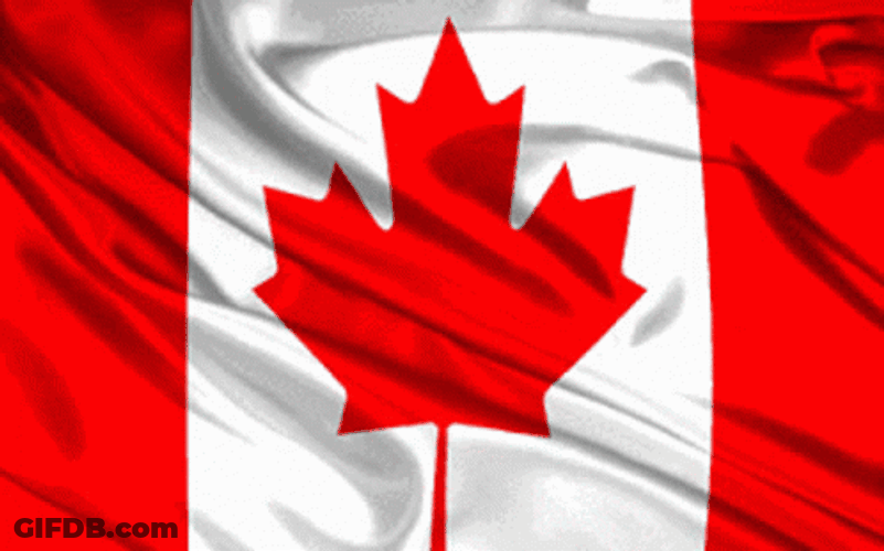 Canada Flag Silk Fiber Waving GIF