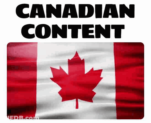 Canadian Flag With Maple Leaf And Canadian Content GIF