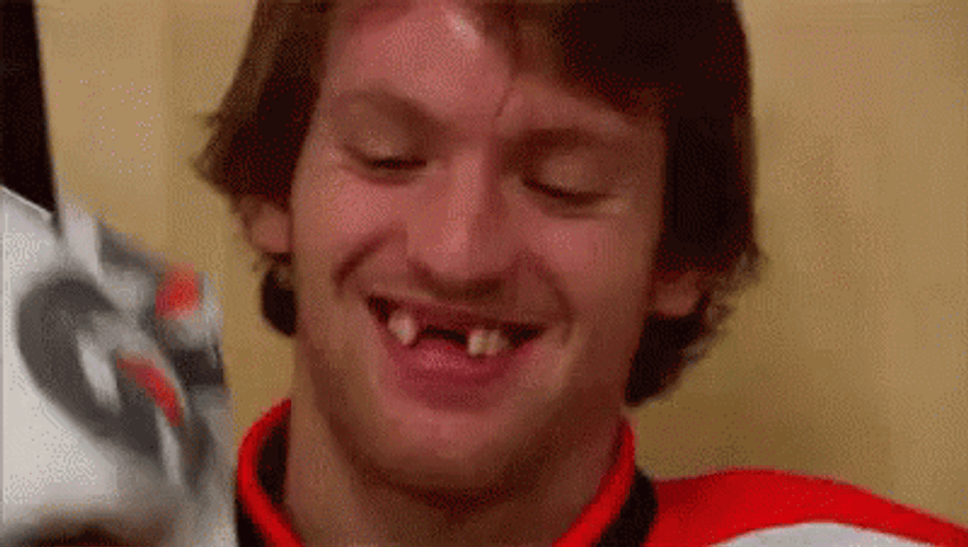 Canadian Ice Hockey Player Mathieu Tousignant  Smile Missing Teeth GIF
