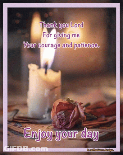 Candle And Rose Enjoy Your Day GIF