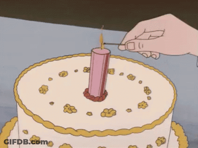 Candle Explosion Anime Happy Birthday GIF
