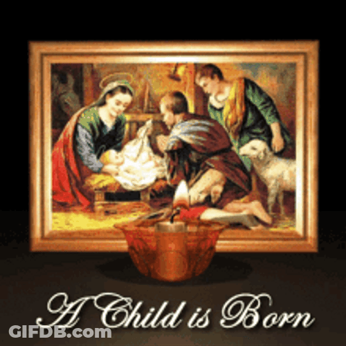 Candle Light Nativity Of Jesus Christ GIF