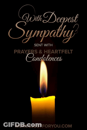 Candle Lit Dark Deepest Sympathy Prayers Heartfelt Condolences GIF