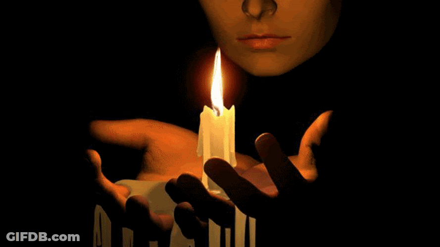 Candle Melting Hands GIF