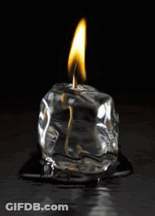 Candle Melting Water GIF