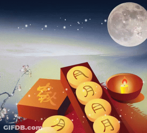Candle On Table Next To Box Of Chinese Letters GIF