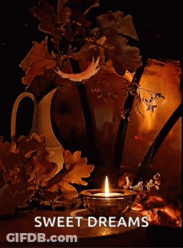 Candle Painting Saying Sweet Dreams GIF