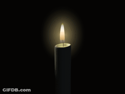 Candle With Elephant Picture Lit GIF