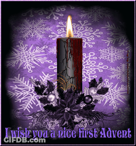 Candle With I Wish You A Nice First Advent GIF