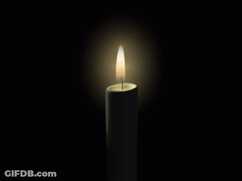 Candle With Man Picture Lit GIF