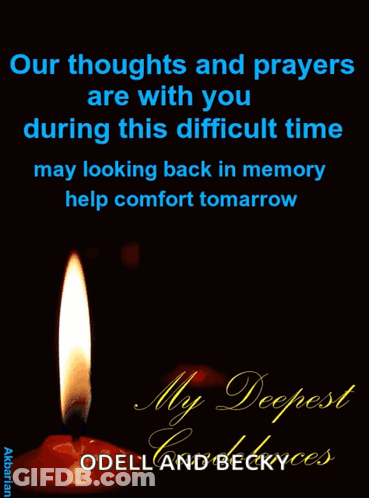 Candle With Our Thoughts And Prayers GIF