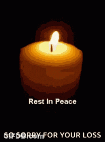 Candle With Rest In Peace GIF