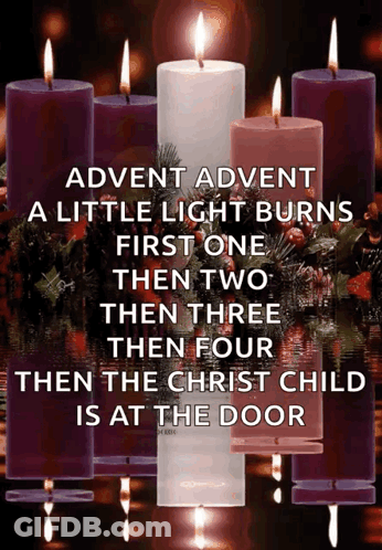 Candles Saying Advent Advent A Little Light Burns GIF