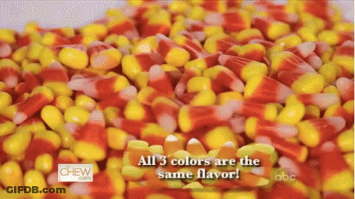 Candy Corn All 3 Colors Are The Same Flavor GIF