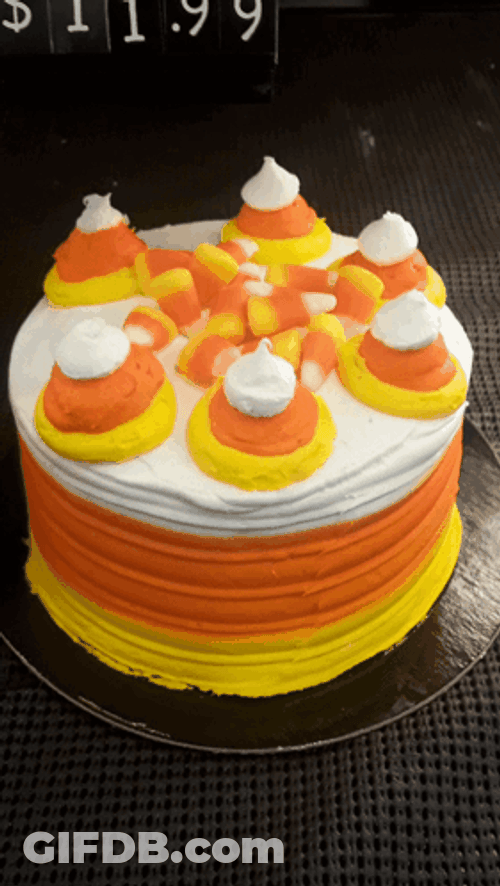 Candy Corn Cake GIF